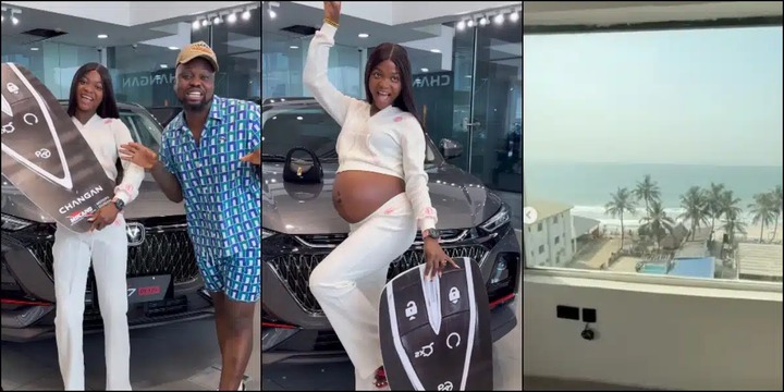 Egungun Surprises Wife with Car and Beach Apartment as Push Gifts