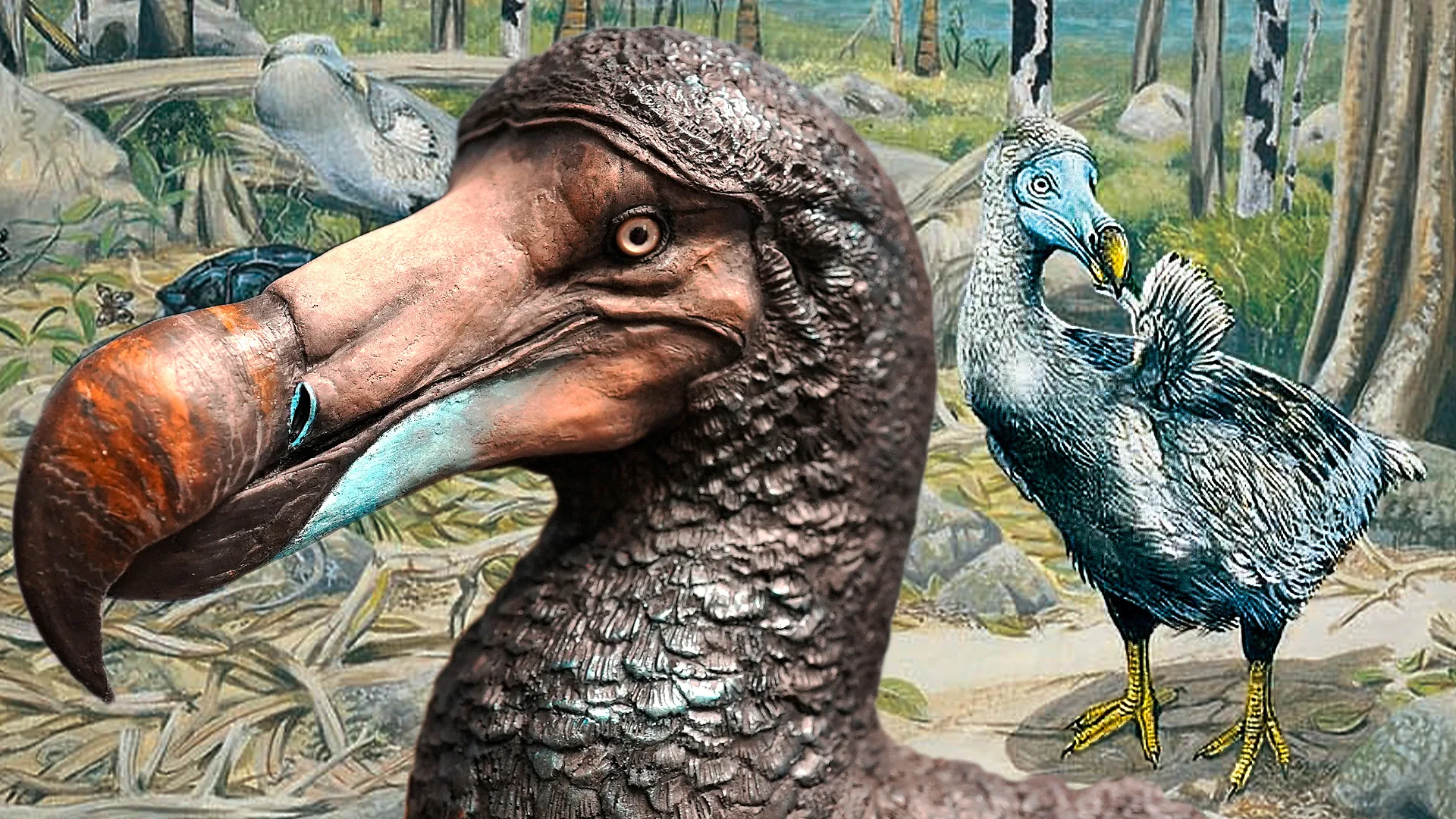 Illustration of a dodo bird highlighting how history misrepresented the extinct species